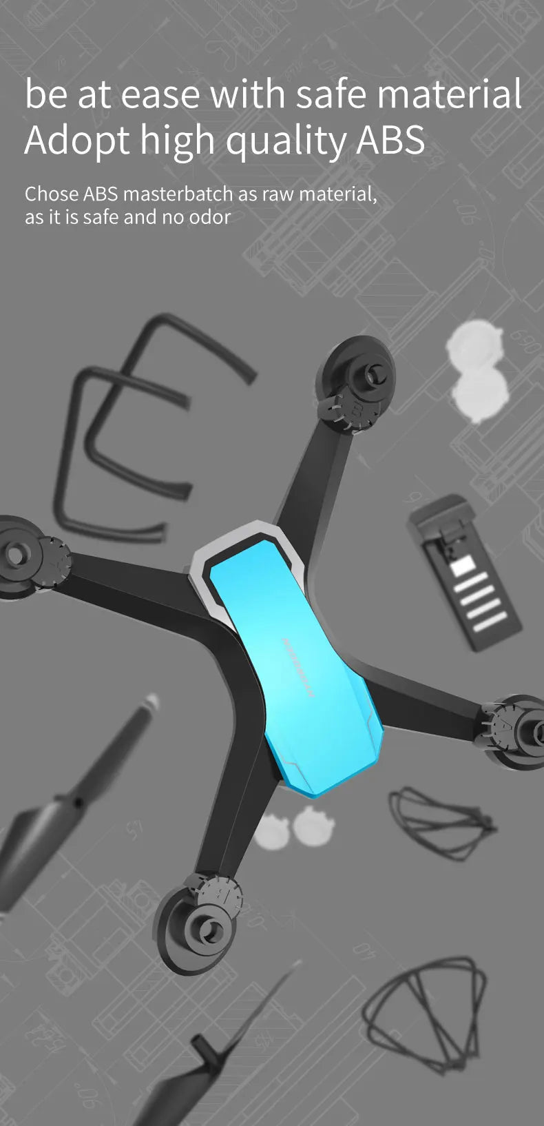 JJRC H108 DIY Assembly RC Drone - 360 Degree Flip Kids Photography Remote Control Aircraft with 4K Dual Camera Quadcopter Toy 30 abs chose abs masterbatch as raw material, as it