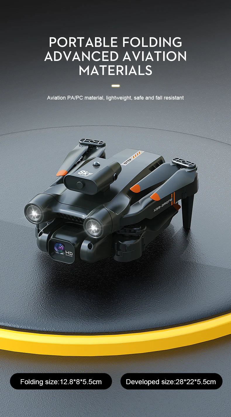 X39 Mini Drone, advanced aviation materials lightweight, safe and fall resistant hd folding size
