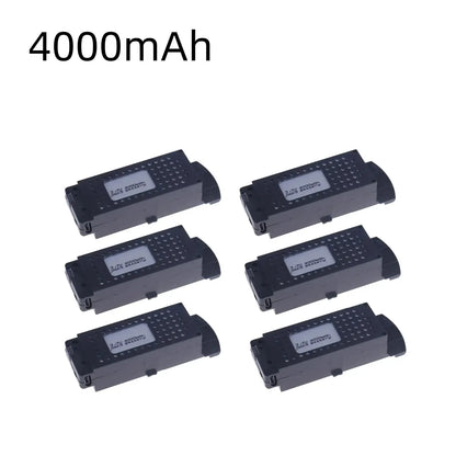 Q6 S6 G6 T6 K5 Drones Battery, Drones batteries with 4000mAh capacity and 3.7V voltage are introduced for Q6, S6, G6, T6, and K5 drones.