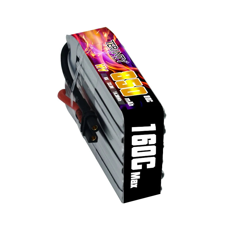 Teranty 6S HV 22.8V 850mAh 80/160C Lipo Battery, Teranty 6S HV 22.8V 850mAh lithium battery for airplanes and remote control toys.