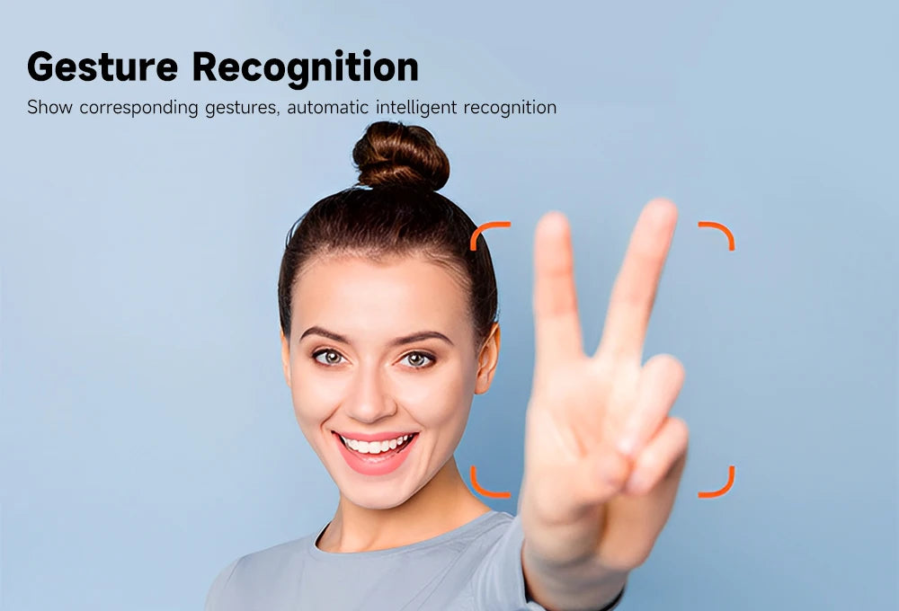 automatic intelligent recognition shows corresponding gestures .