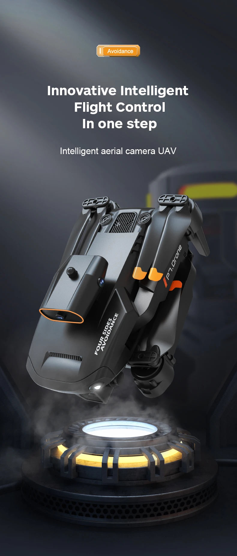 KBDFA NEW P7 Mini Drone - 4k Camera Drone FPV Obstacle Avoidance Professional Quadcopter RC Helicopter Drone Children's Toy Gift 34 KBDFA NEW P7 Mini Drone, intelligent flight control in one step intelligent aerial camera uav 1