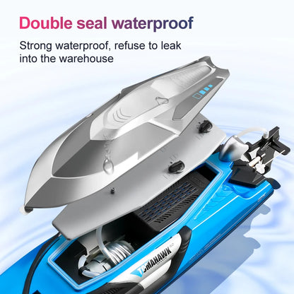 Tccicadas 50CM RC Boat, Double seal waterproof RC boat, high speed, long range, capsize reset, smart alarm