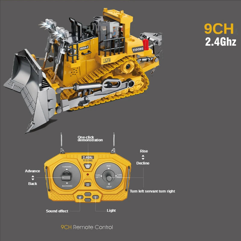 RC TRUCK RC03, 9CH 2.4Ghz Saclistration Rise 46hz Decline Advance Back Fa