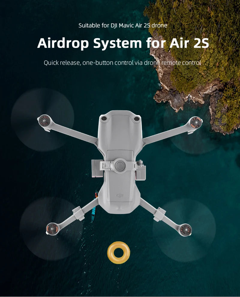Airdrop System for DJI Mavic 3/3 Classic/2/AIR 2/2S Drone Thrower Fishing Bait Wedding Ring Gift Deliver Life Rescue Kits 31 Suitable for DJI Mavic Air 2S drone Airdrop System for Air 25 Quick release