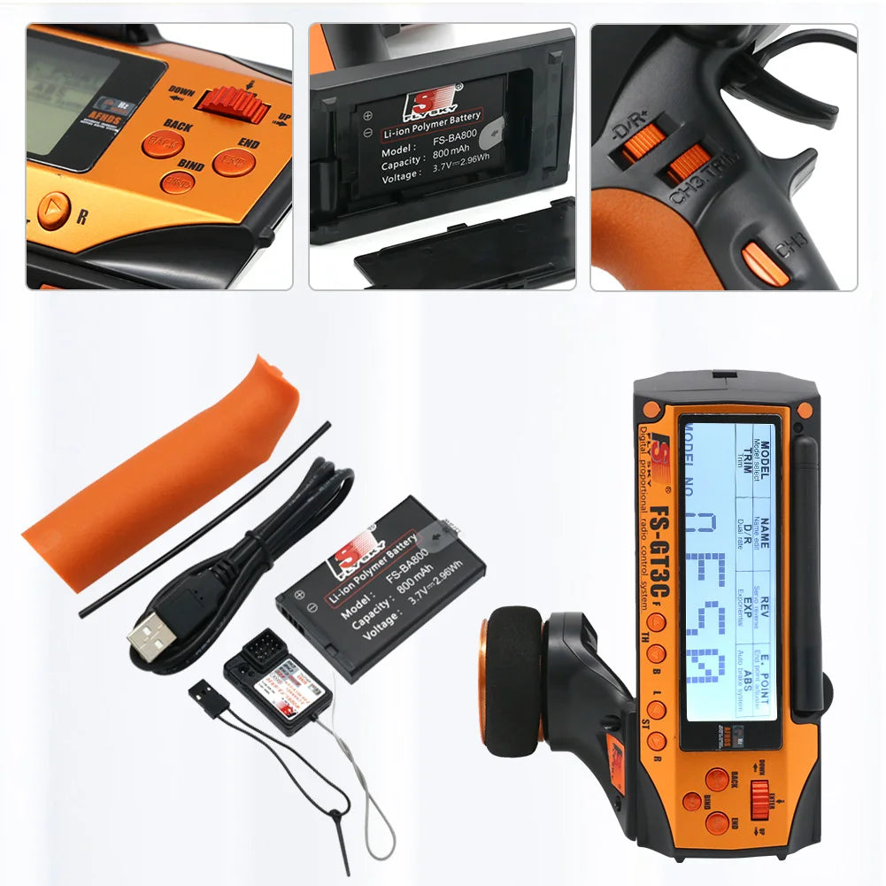 Flysky FS-GT3C Transmitter, 2.4G System: AFHDS Code type: GFSK Senditivity: