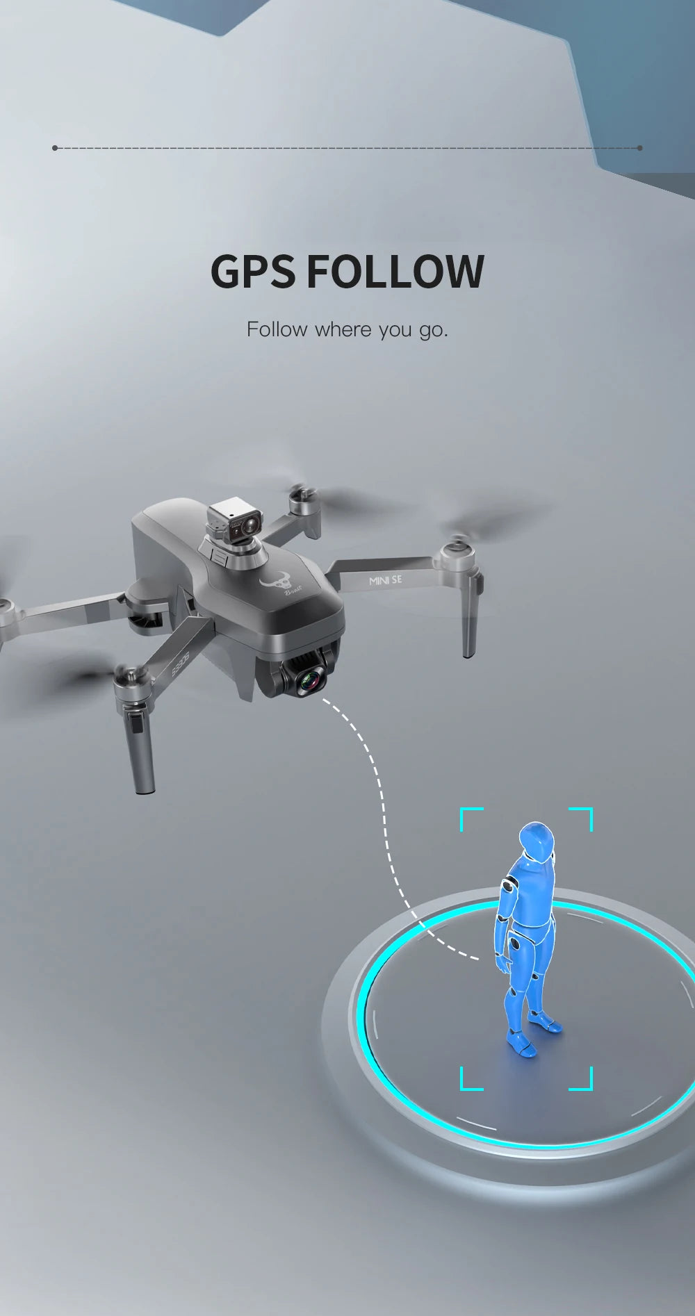 ZLL SG906 MINI SE Drone, GPS FOLLOW Follow where you go. MINI