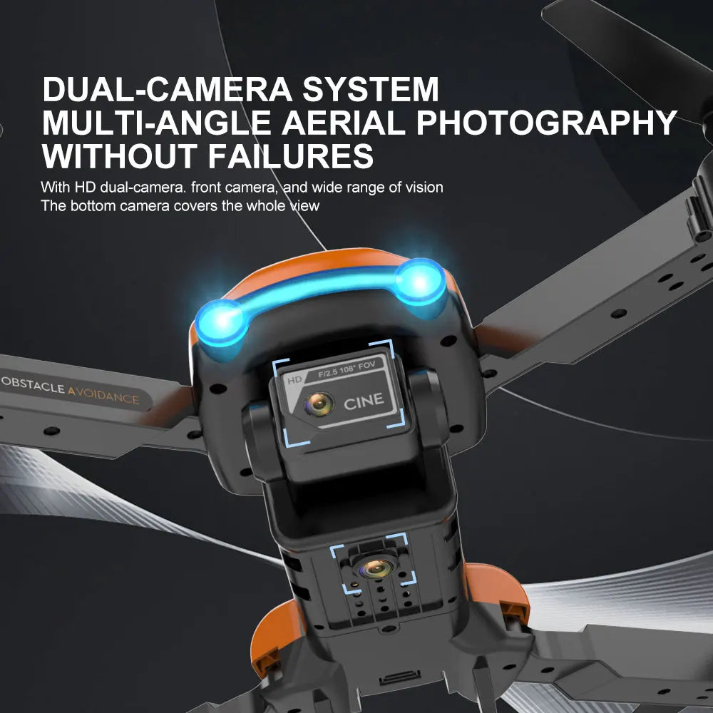 dual-camera system multi-angle aerial photography without failures with