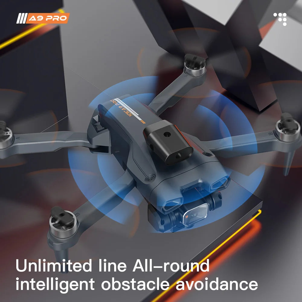 A9 PRO Drone - 2.4G WIFI FPV With 4K HD Camera 20min Flight Time Brushless Foldable ProfessionalRC Drone Quadcopter Toy 24 A9 PRO Drone, a9pro unlimited line all-round intelligent obstacle avoid