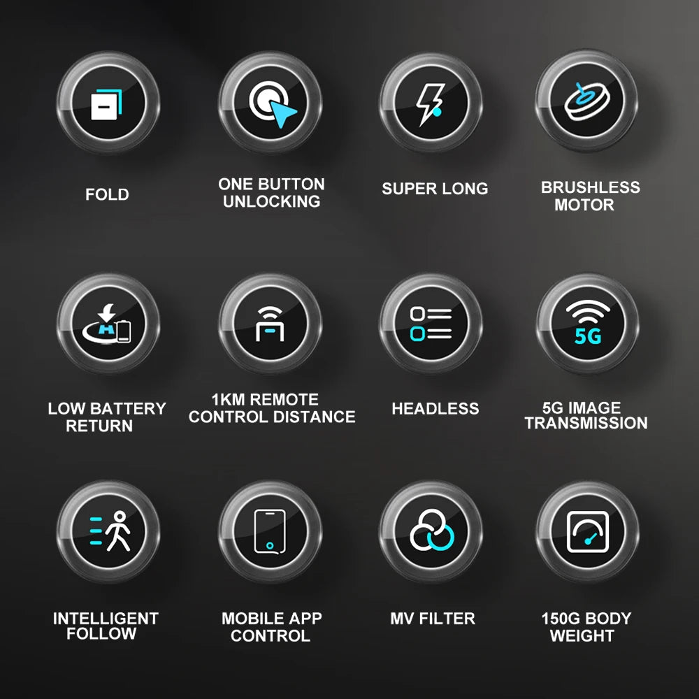 F194 GPS Drone - 1KM 5G 4K HD Dual Camera Fixed Height Brushless WIFI FPV Foldable Quadcopter Professional Camera Drone 12 F194 GPS Drone, 4 FOLD ONE BUTTON SUPER LONG BRUSHLESS UNLOCKING