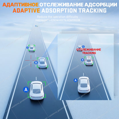 FPV AI Camera, Adaptive Adsorption Tracking enhances drone vision with 1080p@30Hz, 1 TOPS processing, PiP, CRSF, and human/vehicle recognition, simplifying operations.