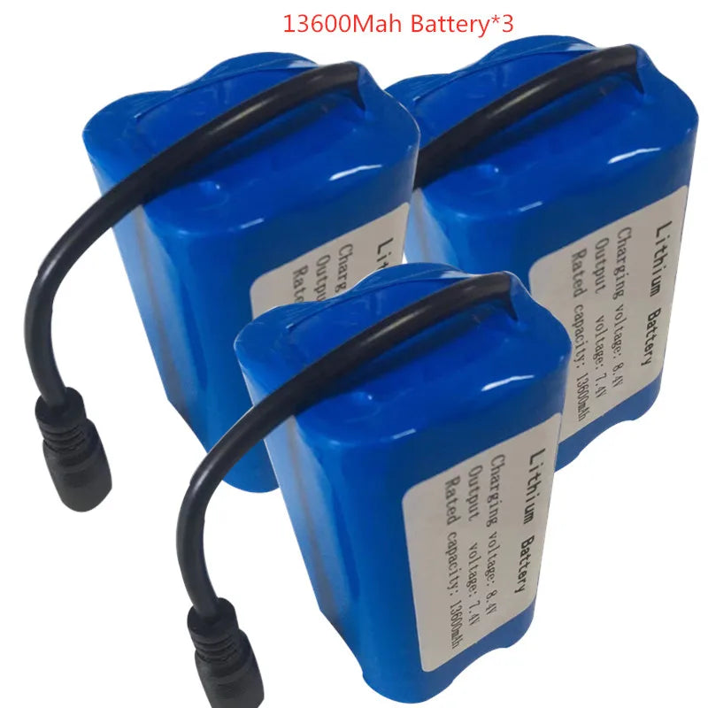 7.4V 13600Mah 6800Mah Battery, battery for t188 h18 C18 Bait Boat Battery Style7 :