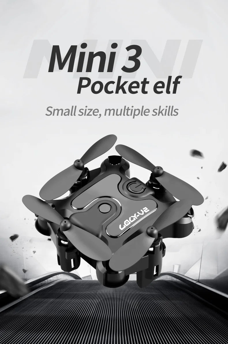V2 Mini Drone - 4K 1080P HD Camera WiFi Fpv Air Pressure Altitude Hold Professional Foldable Quadcopter RC Drone Kid Toys GIft 16 V2 Mini Drone, mini 3 pocket elf smallsize, multiple skills l@c