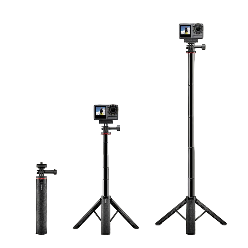 STARTRC Camera Extension Tripod for DJI Osmo Action/Insta360/GoPro — 6.69–20 inch 4‑stage selfie stick, aluminum alloy + ABS, 157 g
