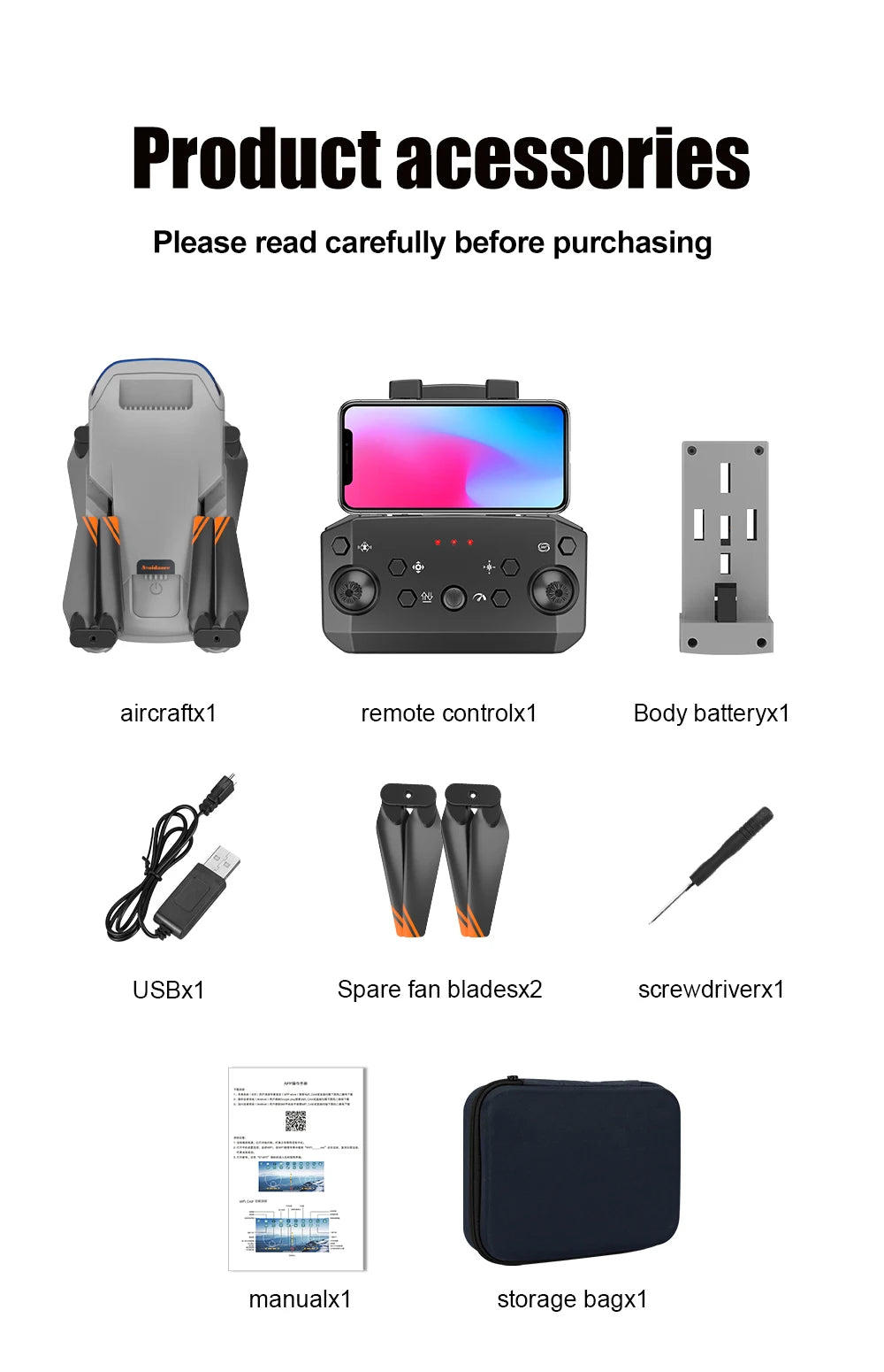 JINHENG LS-XT9 Drone, aircraftx1 remote controlx1 body batteryx1 usbx