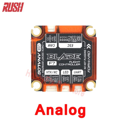 RUSHFPV RUSH BLADE V2 Stack - F722 Analog Digital Flight Controller + Extreme 60A 128K BLHELI32 4in1 ESC for FPV Drone