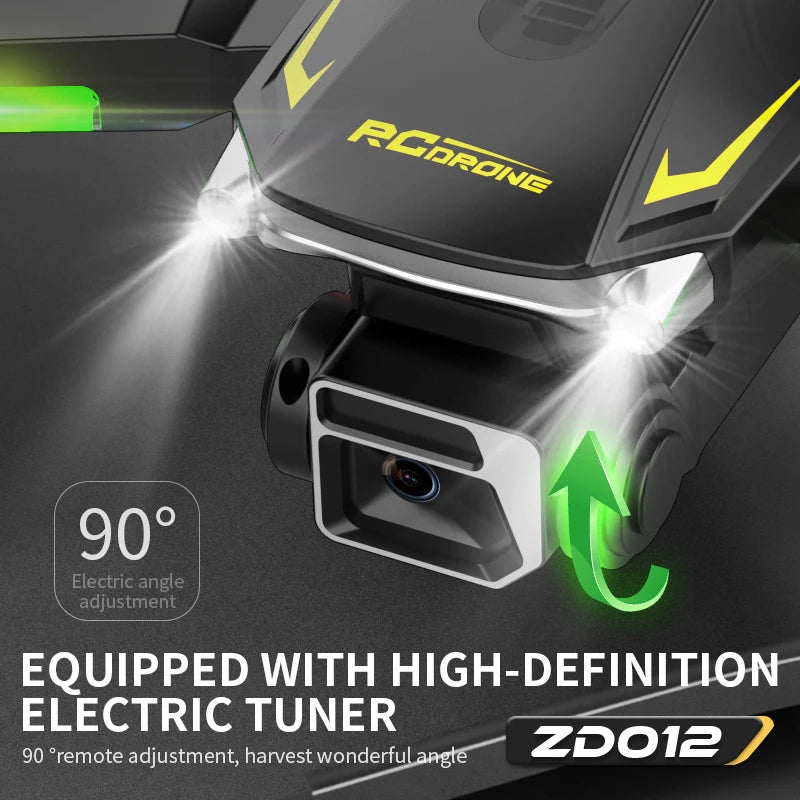 The ZD012 Drone has a 1080P dual camera and is designed for beginners, weighing under 250g.