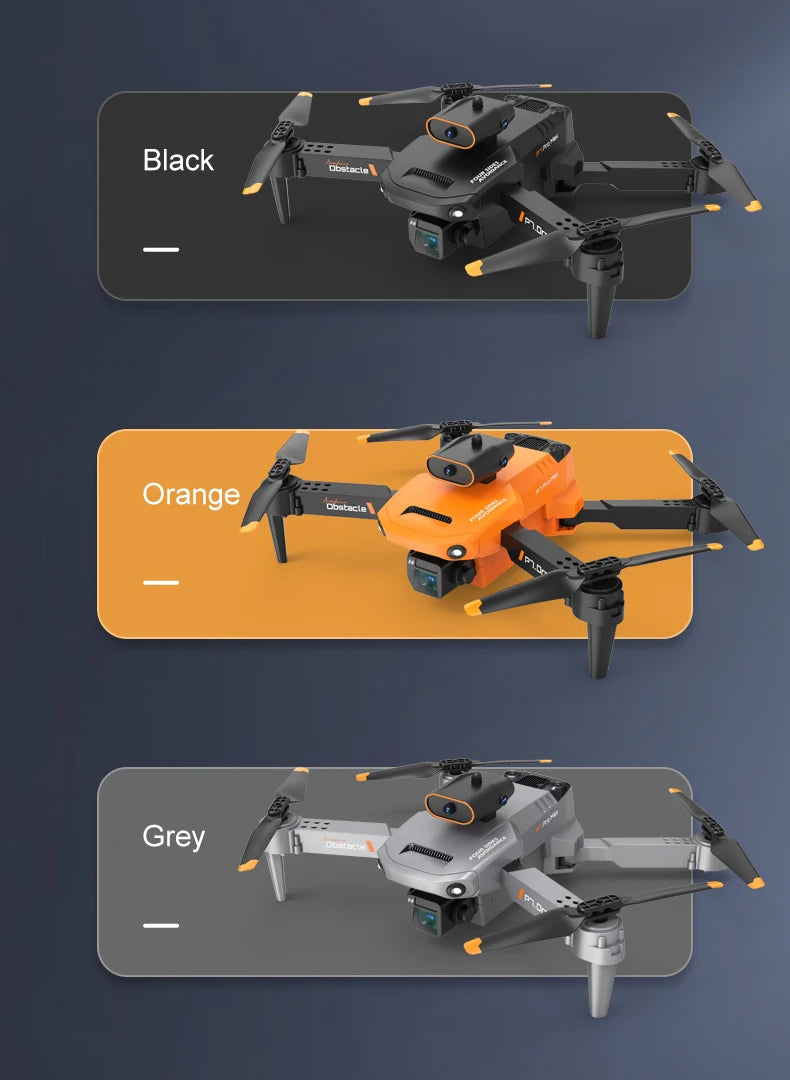 KBDFA NEW P7 Mini Drone - 4k Camera Drone FPV Obstacle Avoidance Professional Quadcopter RC Helicopter Drone Children's Toy Gift 47 obstacle orange, dbatacle grey mmlrn