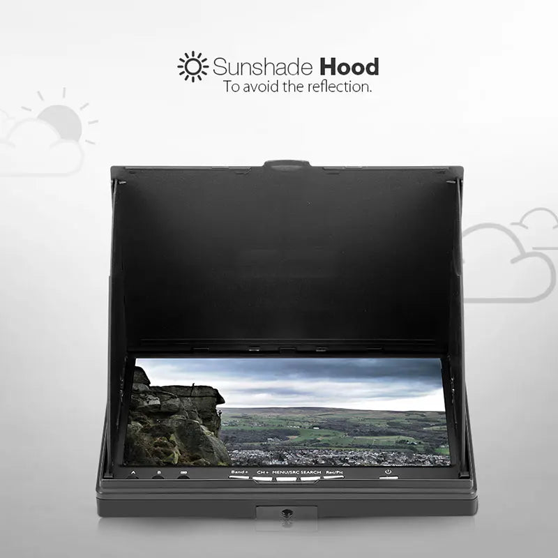 Eachine LCD5802D 7 Inch FPV Monitor, Sunshade Hood To avoid the reflection: Hchua