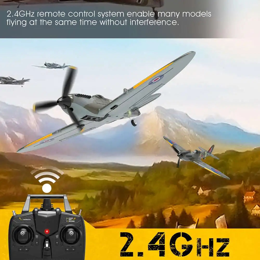 Eachine Spitfire RC Airplane, 2.4GHz remote control system enable many models flying at the same time . Z.46
