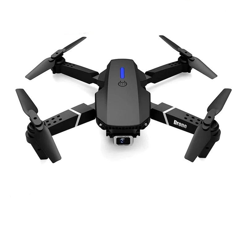 2024 E88 Pro 無人機 - WIFI FPV 無人機，帶廣角高清 4K 1080P 相機高度保持 RC 可折疊四軸飛行器無人機禮品玩具