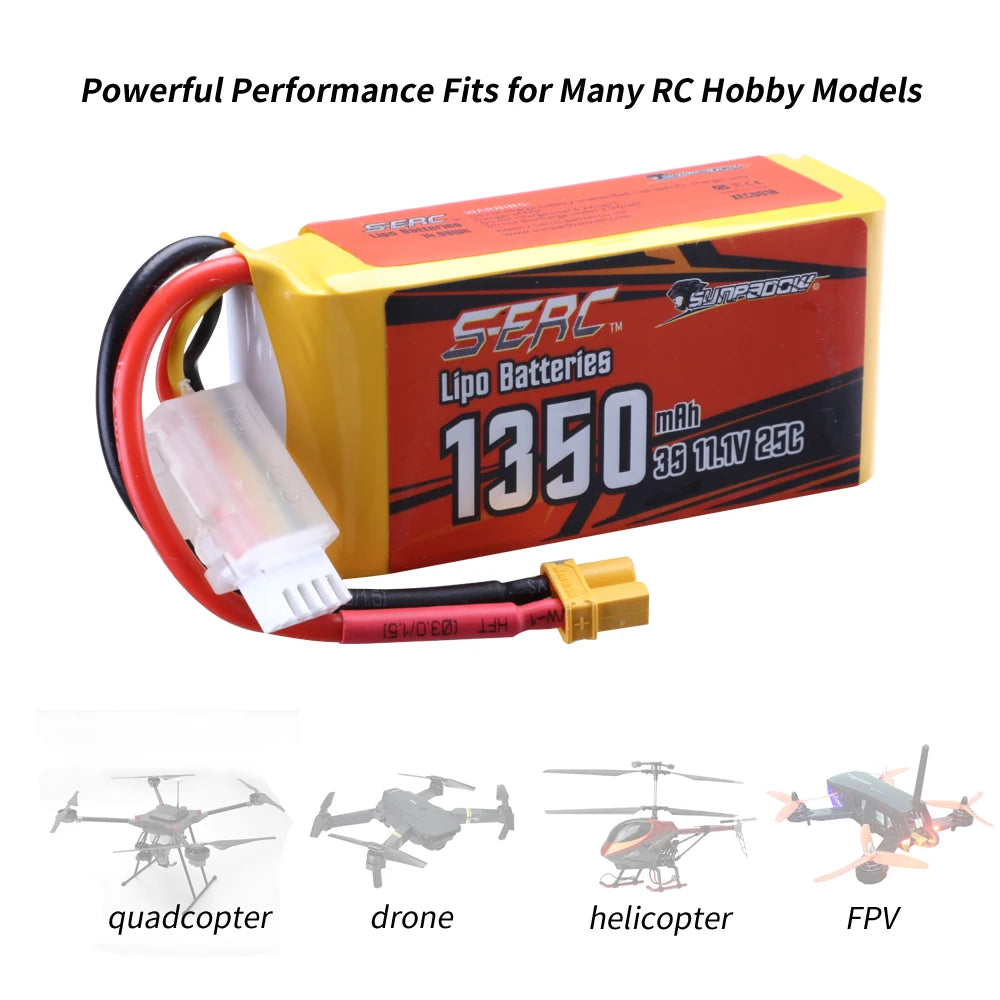 Sunpadow Lipo Battery, Lipo MAb 1 21 (9'WD'ED) quadcopter drone helicopter FP