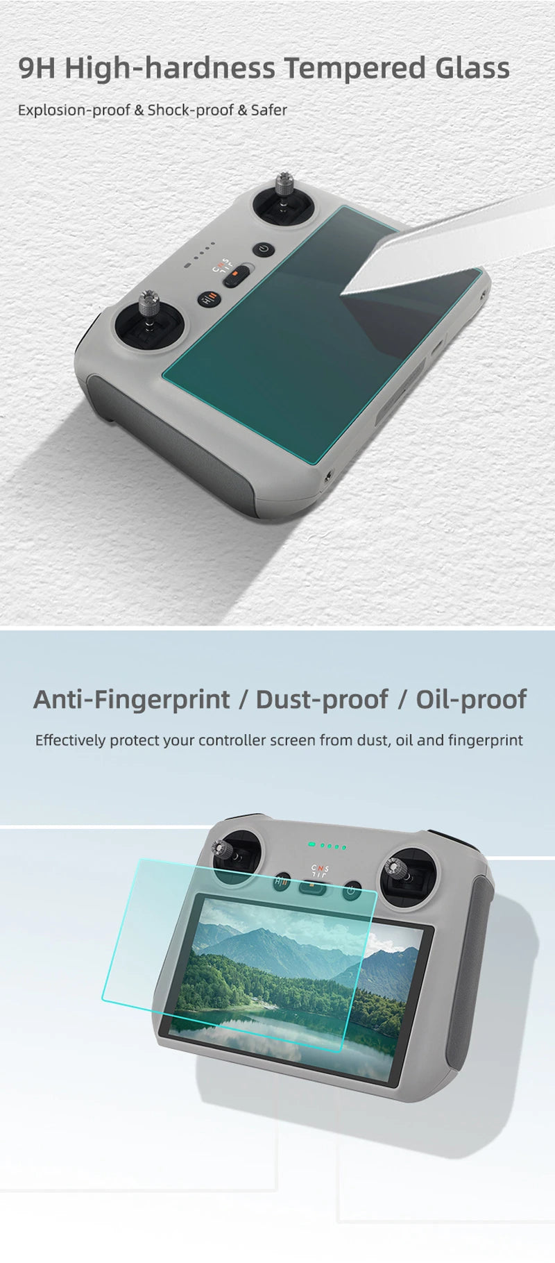 2 PCS Glass Film For Dji Mini 3 Pro / dji 9H HD Tempered 13 9H High-hardness Tempered Glass Explosion-proof & Shock-proof