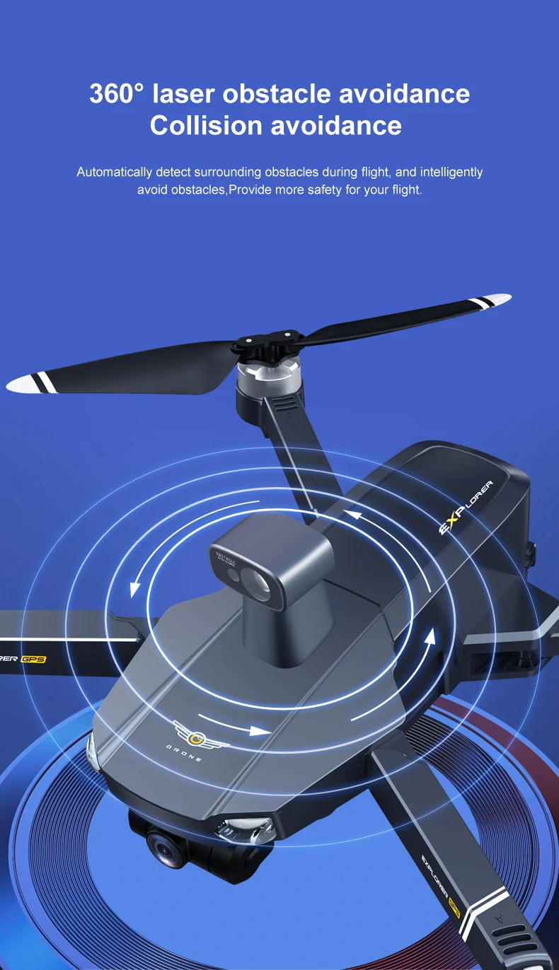 8819 Drone - 2023 NEW Drone Profesional Reperter GPS WIFI 3-Axis Gimbal Camera Helicopter Brushless Motor FPV 6K HD RC Quadcopter Aircraft Professional Camera Drone 28 8819 Drone, 3609 laser obstacle avoidance Collision avoidance Automatically detect