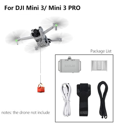 StartRC Airdrop System for DJI Mavic Air 2S/Mavic 3/Mini 3 Pro/2 SE - Fishing Bait, Gift & Rescue Drop Accessory