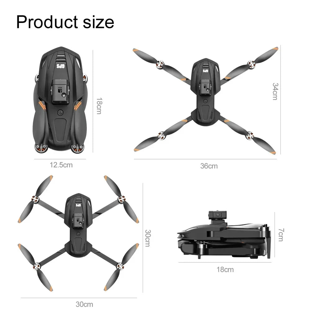 V168 Drone, Strong, lightweight, and durable engineering plastic makes up quad-rotor fuselage.