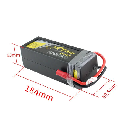 Tattu Plus 10000mAh 25C 22.2V 6S1P 6S FPV Lipo Battery With AS150 Connector Plug For RC Drone