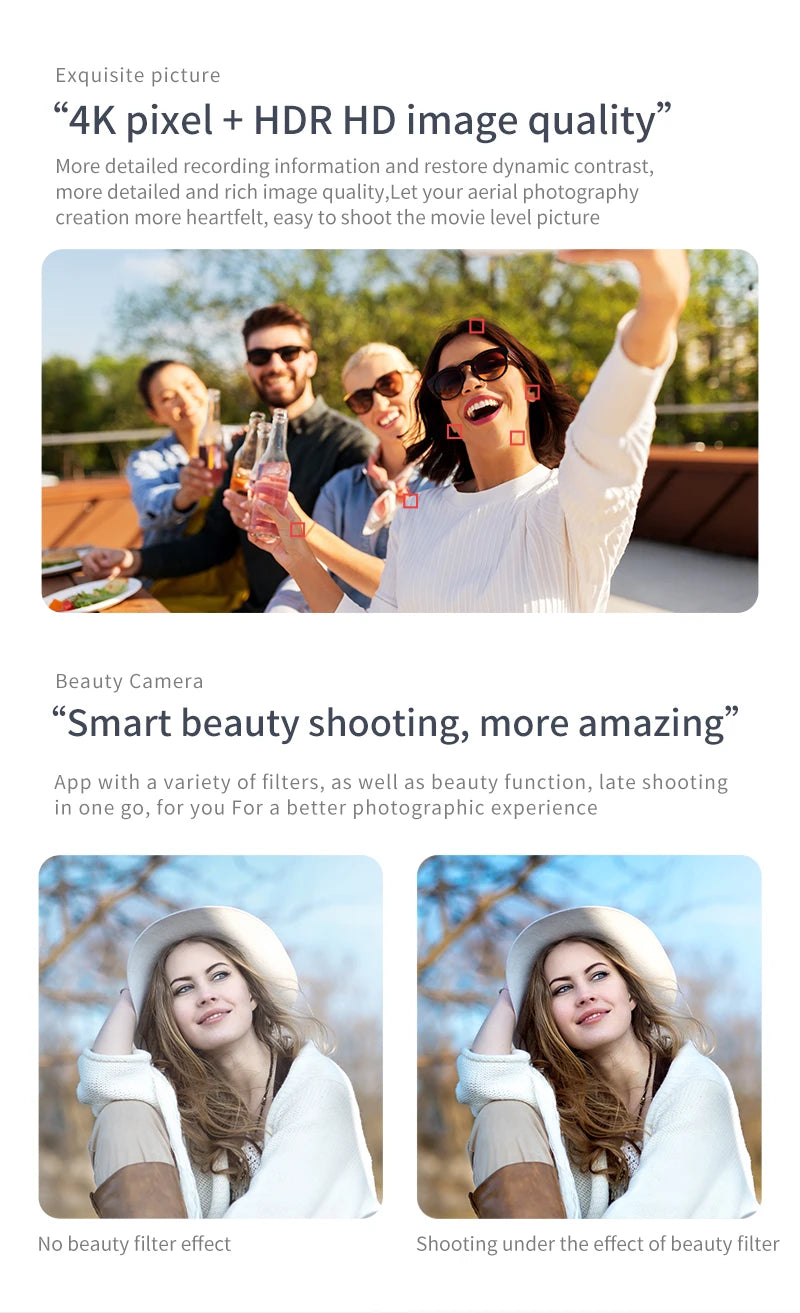 QJ KY905 Mini Drone - Profesional 4K Camera Wifi FPV Foldable Dron Quadcopter One-Key Return 360 Rolling RC Helicopter Kid Toys 42 QJ KY905 Mini Drone, "smart beauty shooting; more amazing" app with a