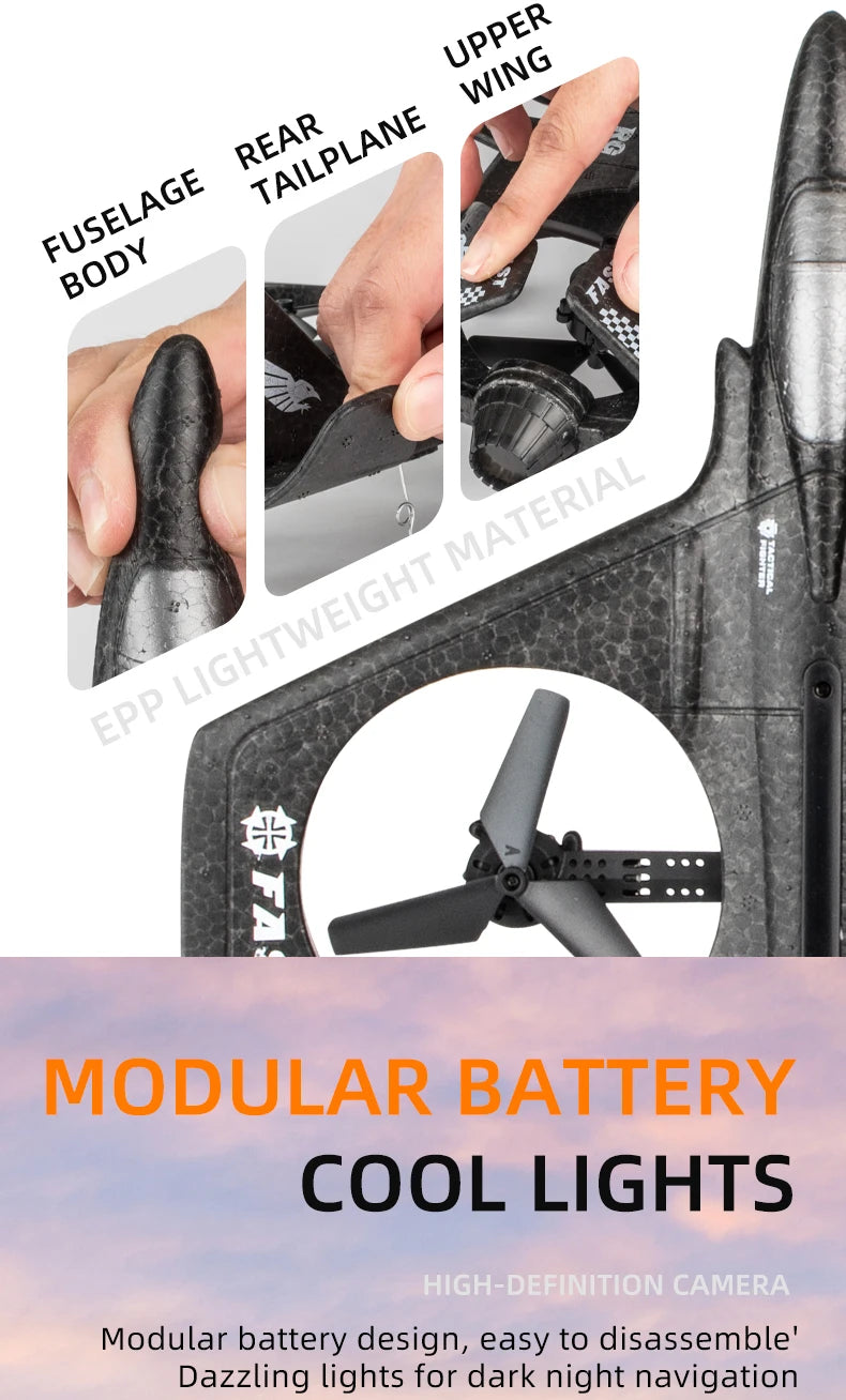 X66 Foam RC Airplane - with 108p 120° Wide Angle Camera Radio Controlled Palne Remote Control Aircraft Fighter Drone Toys for Boys 13 X66 Foam RC Airplane, # MODULAR BATTERY COOL LIGHTS high-DEFINITION