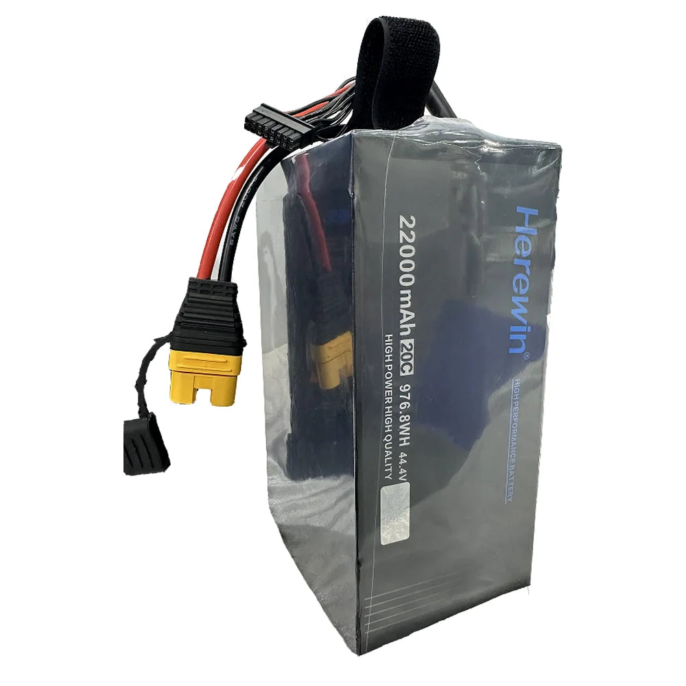 Herewin 14S 51.8V 16000mah 22000mAh 30000mAh 20C Li-Po 리튬 배터리, 농업용 드론용 AS150U 플러그 포함