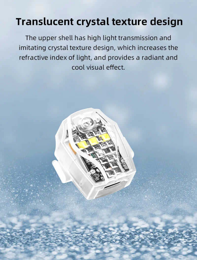 LED, upper shell has high light transmission and imitating crystal texture design . increases the refr