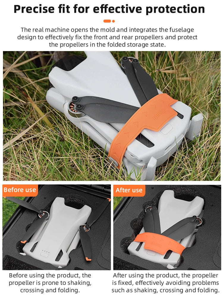 Propeller Holder for DJI Mini 3/3 Pro - Wings Fixed Stabilizers Protective Prop Blades Strap Drone Accessories DJI Accessories 11 Propeller Holder for DJI Mini 3/3 Pro, the propeller propeller is prone to shaking, is fixed, effectively avoiding problems crossing