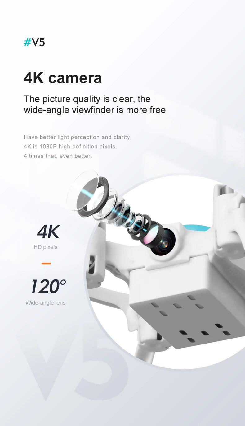 4DRC V5 Mini Drone, #v5 4k camera the picture quality is clear; the wide
