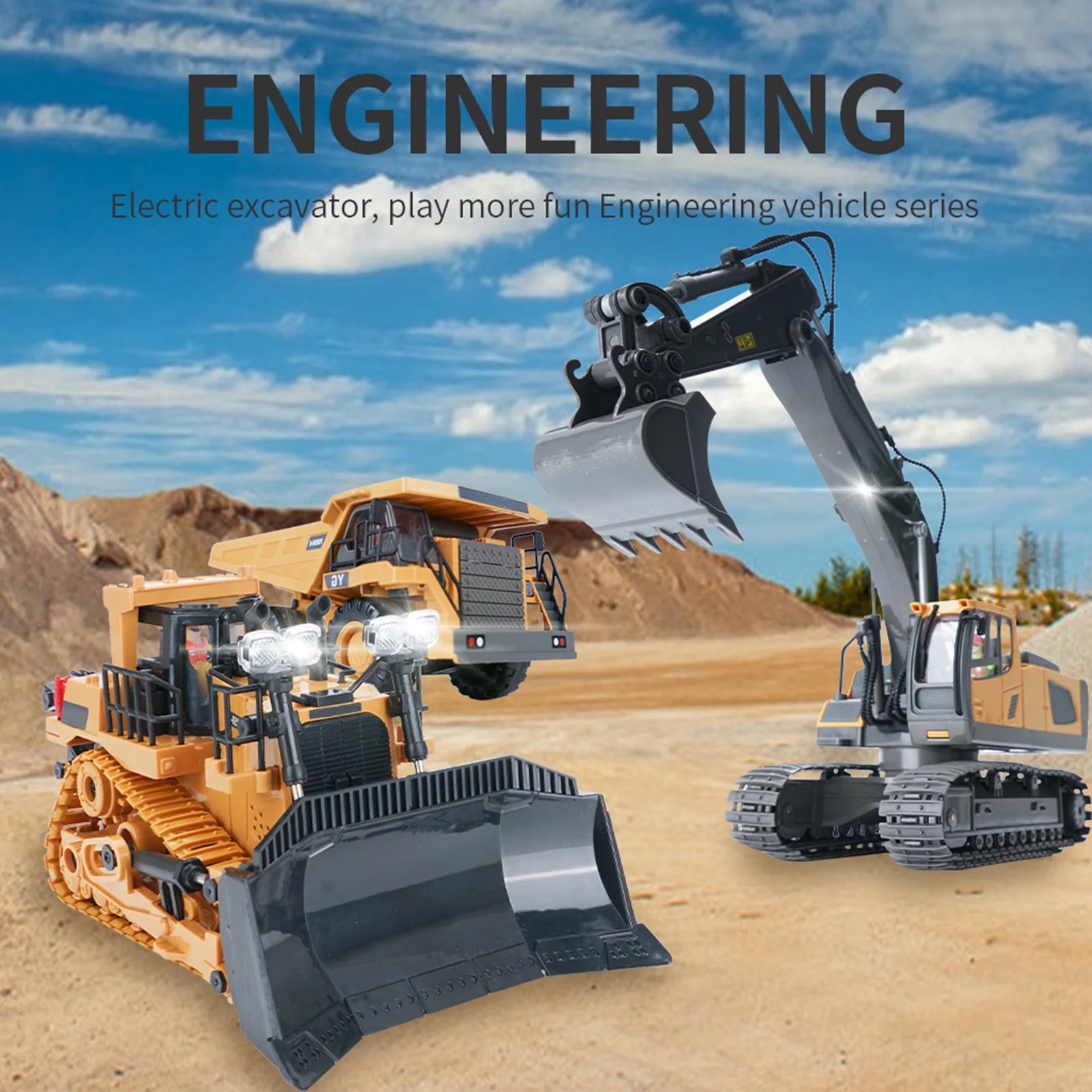 ENGINEERING Electric excavator; play more fun Engineering vehicle series Dy D