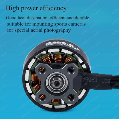 AE 2306.5 V2 1960KV 1860KV 6S Brushless Motor, Highly efficient, durable motor with good heat dissipation for FPV drones, perfect for aerial photography with sports cameras. AE 2306.5 V2.