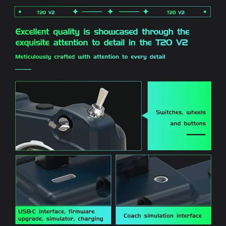 Jumper T20S T20 V2 - 2.4G 915MHz 1W RDC90 HALL VS-M Full Size Radio Remote Control Edgetx ELRS 20 Jumper T20S T20 V2, TzO Vz excellent quality is shoucased through the exquisite attention to detail