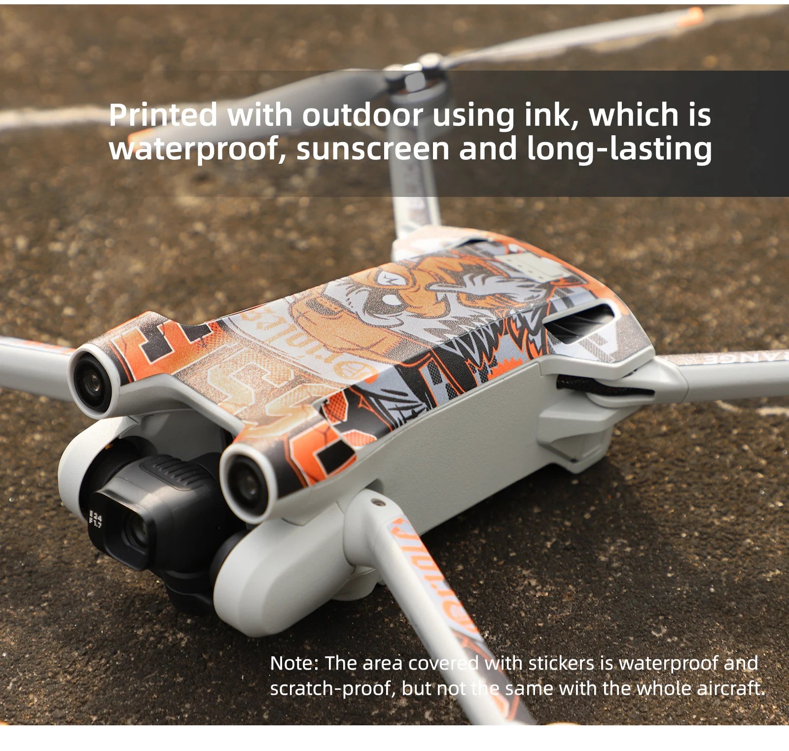Printed with outdoor using ink, which is waterproof; sunscreen and long-lasting .
