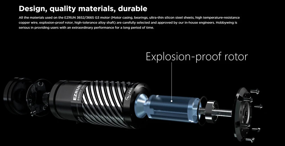 EZRUN 3652/3665 63 motor is made of high-quality materials