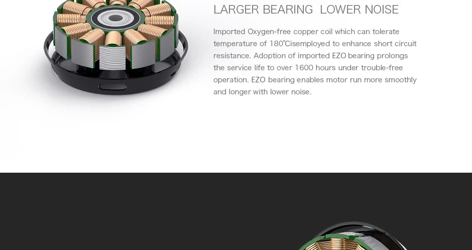 T-MOTOR, LARGER BEARING LOWER NOISE Imported Oxygen-free copper