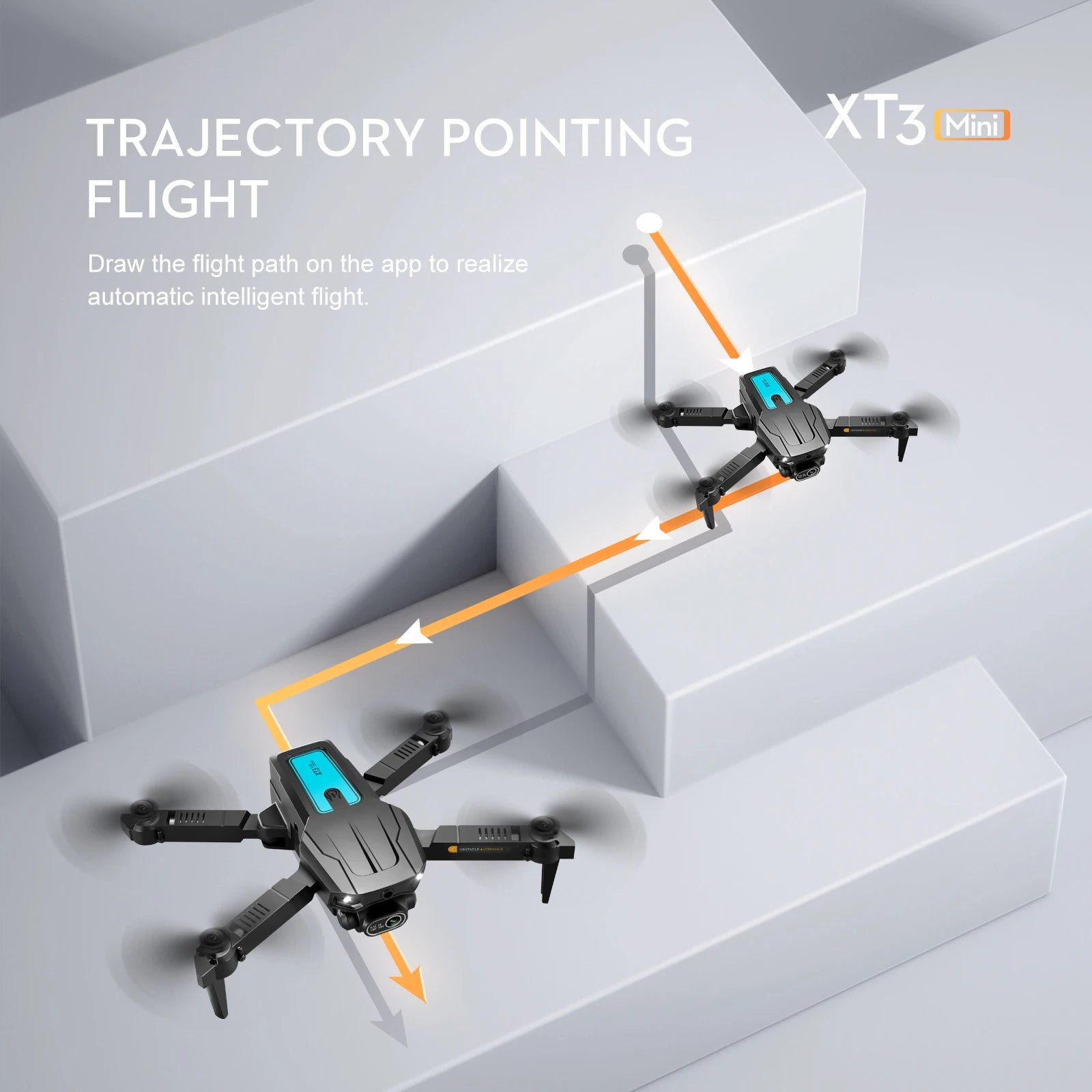 XT3 Drone - 4K Dual Camera Obstacle Avoidance Optical Flow Positioning Foldable Quadcopter Toys Gifts 35 XT3 Drone, trajectory pointing xt3 mini flight draw the flight on the