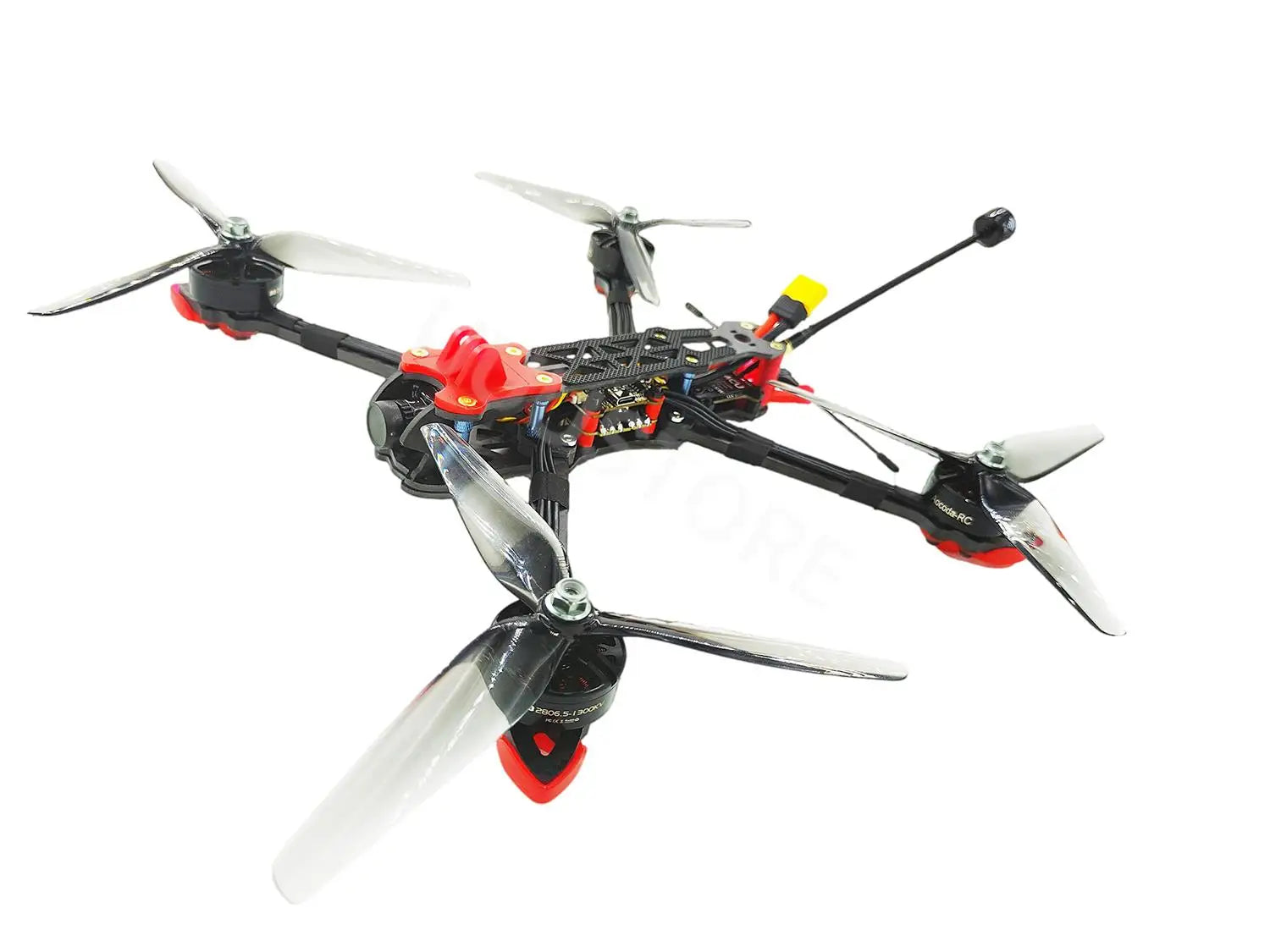 AOCODA-RC AO7 PNP 7Inch FPV, AO7 PNP is a 7-inch FPV drone with 2.5kg payload, featuring Mark4 frame, F405 FC, GPS, and various components for remote control.