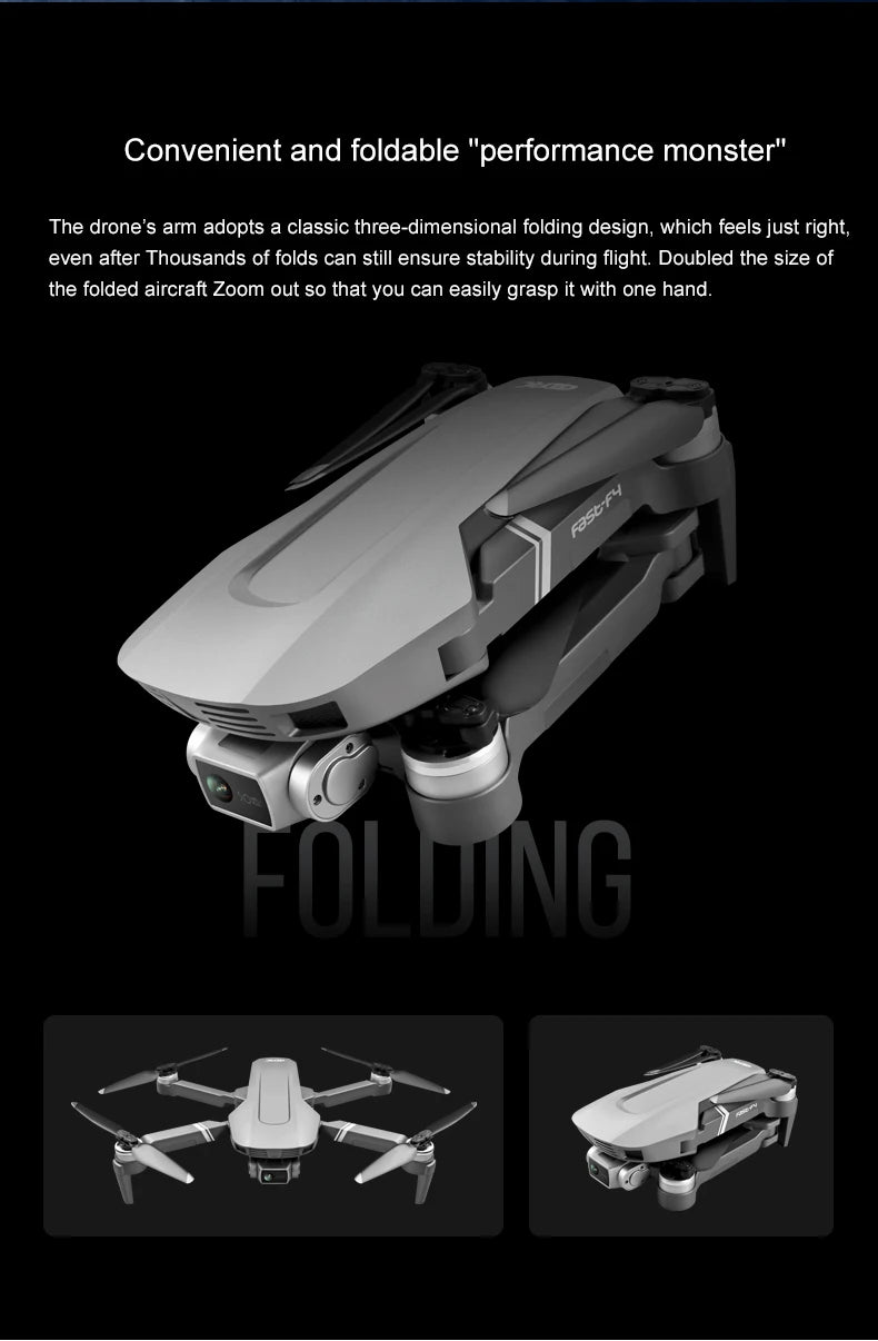 F4 Drone, fscfy's arm adopts a classic three-dimensional folding design