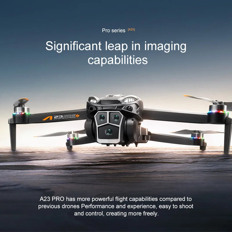 A23 Pro  Drone, The A23 Pro drone has improved imaging capabilities with powerful flight features.