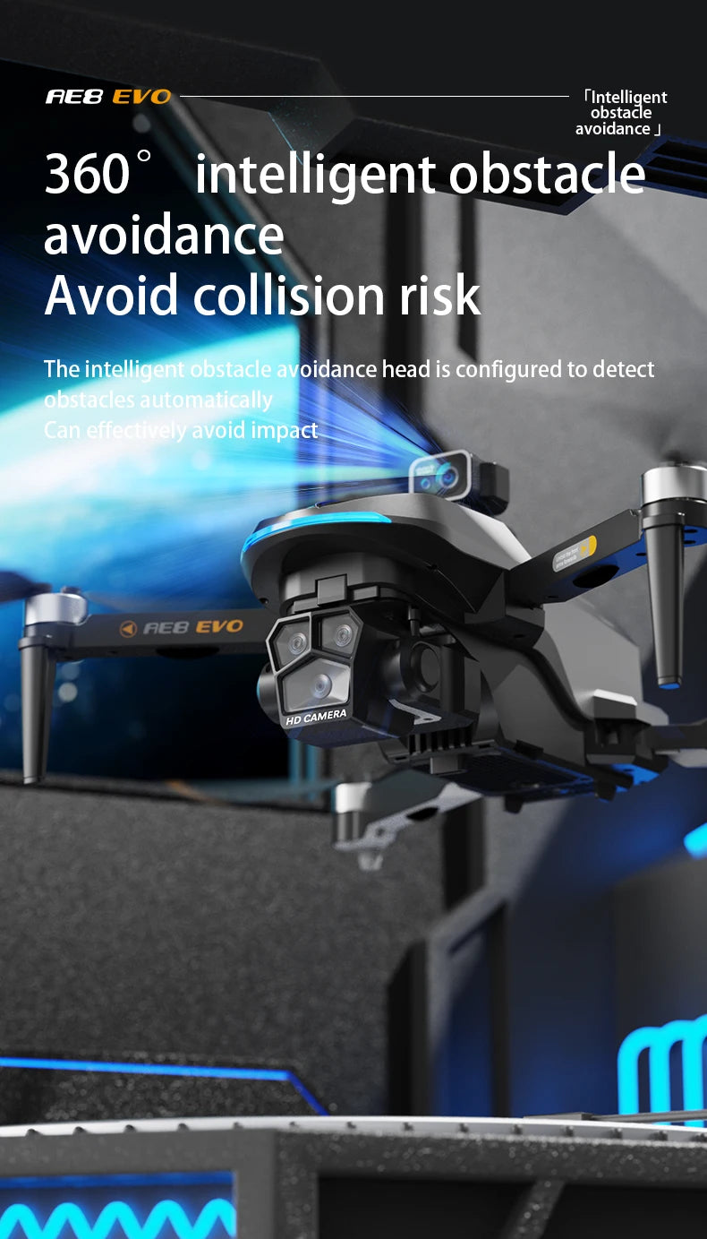 AE8 EVO Drone, Ae8 Evo "obellident avoidance 360 intelligent obstacle avoidance Avoid collision risk