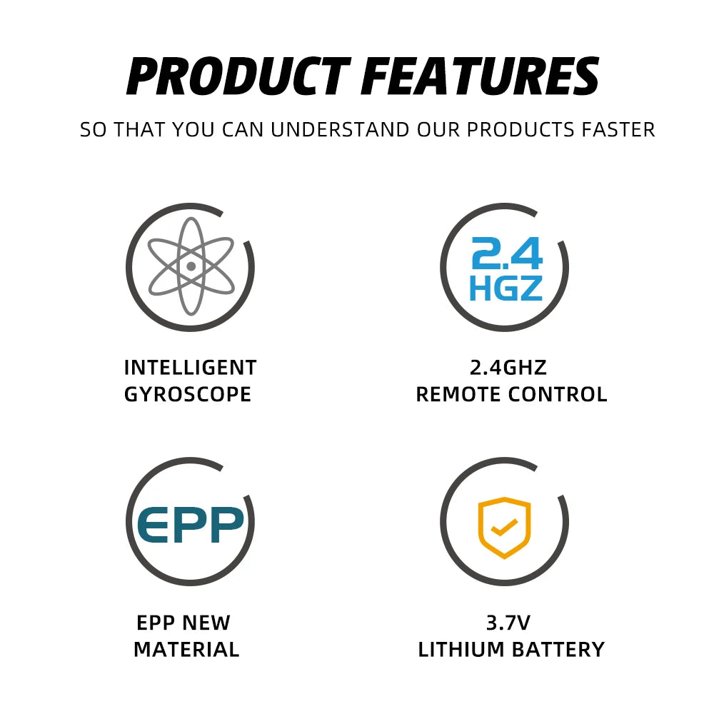 RC Plane Wingspan Eagle Bionic Aircraft Fighter, 24 HGZ INTELLIGENT 2.4GHZ GYROSCOPE RE