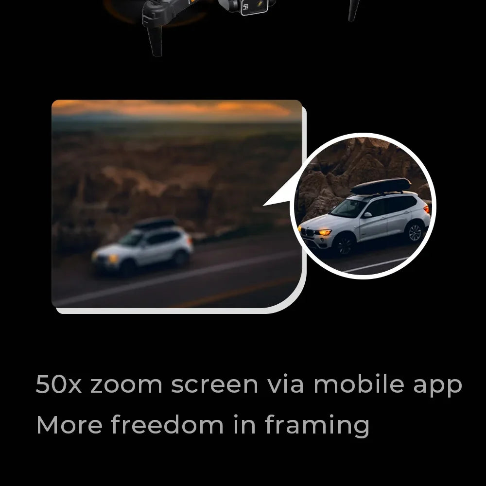 E66 Drone - Professional HD Camera, S0x zoom screen via mobile app More freedom in fram